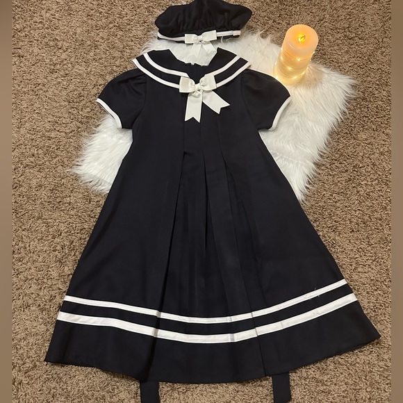 Dresses Nautical Navy Blue Dress With White Bow Poshmark